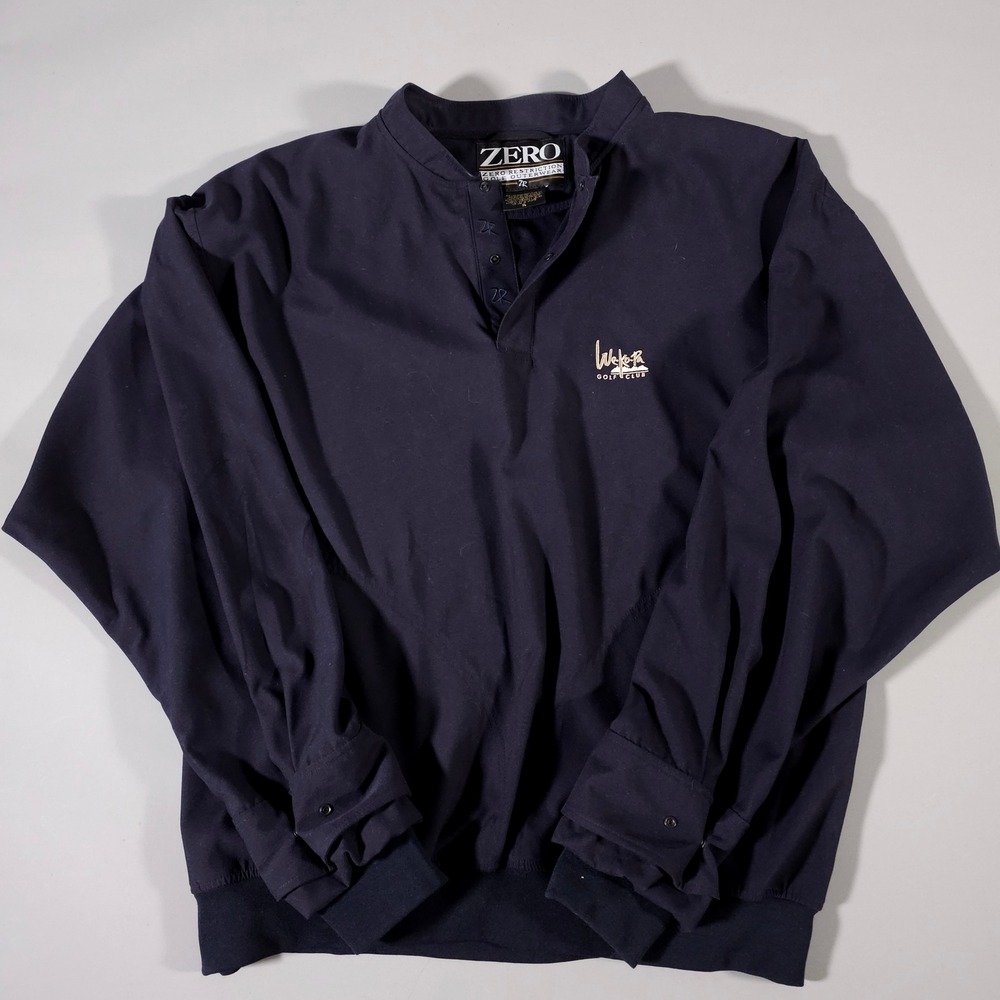 Zero Restriction Windshirt Mens XL Navy Blue We-Ko-Pa‎ Golf Club Pullover